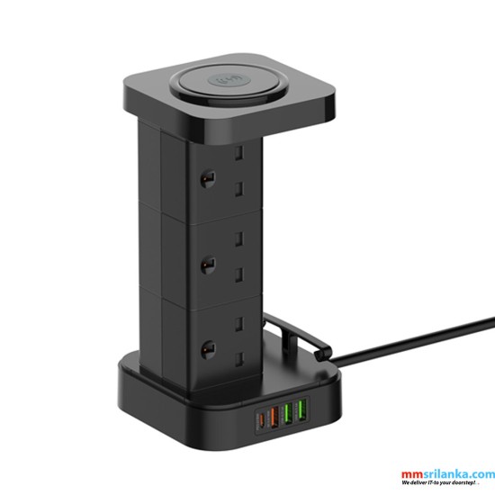 LDNIO SKW6457 6 Outlet USB Tower Extension Power Socket (6M)